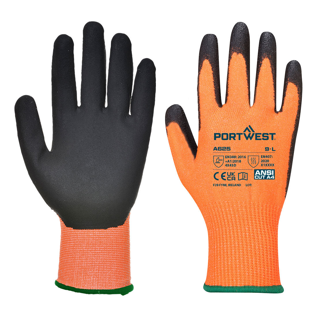 Portwest A625 — Cut D13 PU Viz-Tex Glove