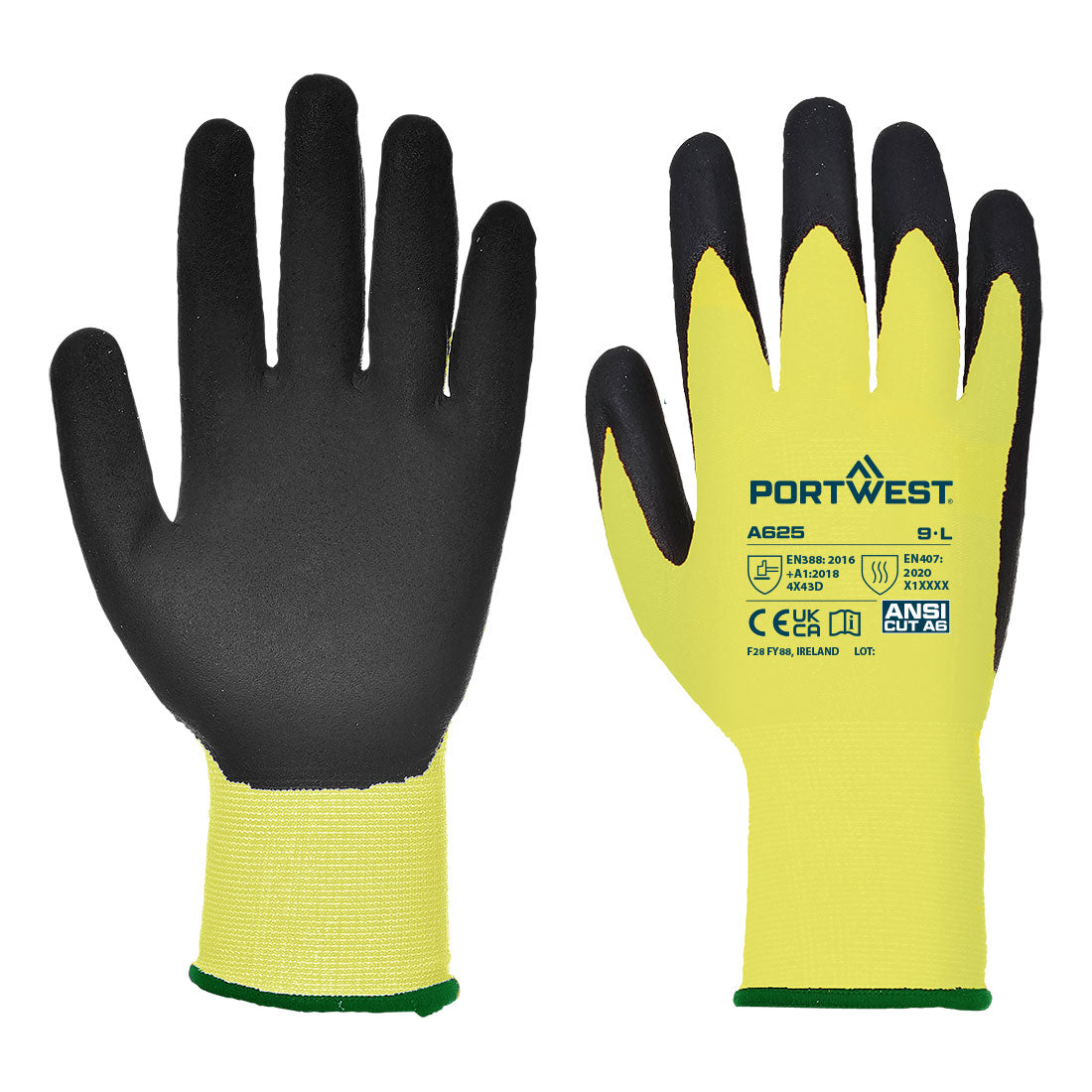 Portwest A625 — Cut D13 PU Viz-Tex Glove