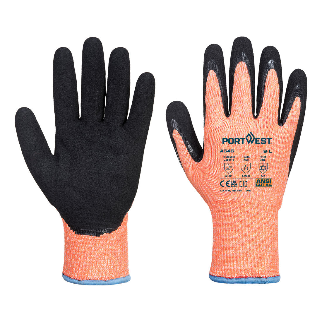 Portwest A646 — Cold D13 Nitrile Viz-Tex Cut Glove