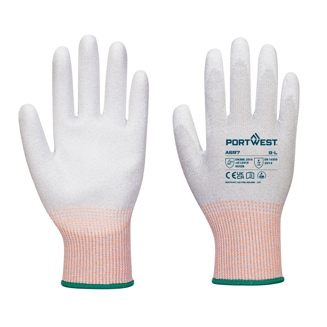 Portwest A697 — ESD Cut B13 PU Palm Glove (Pk12)