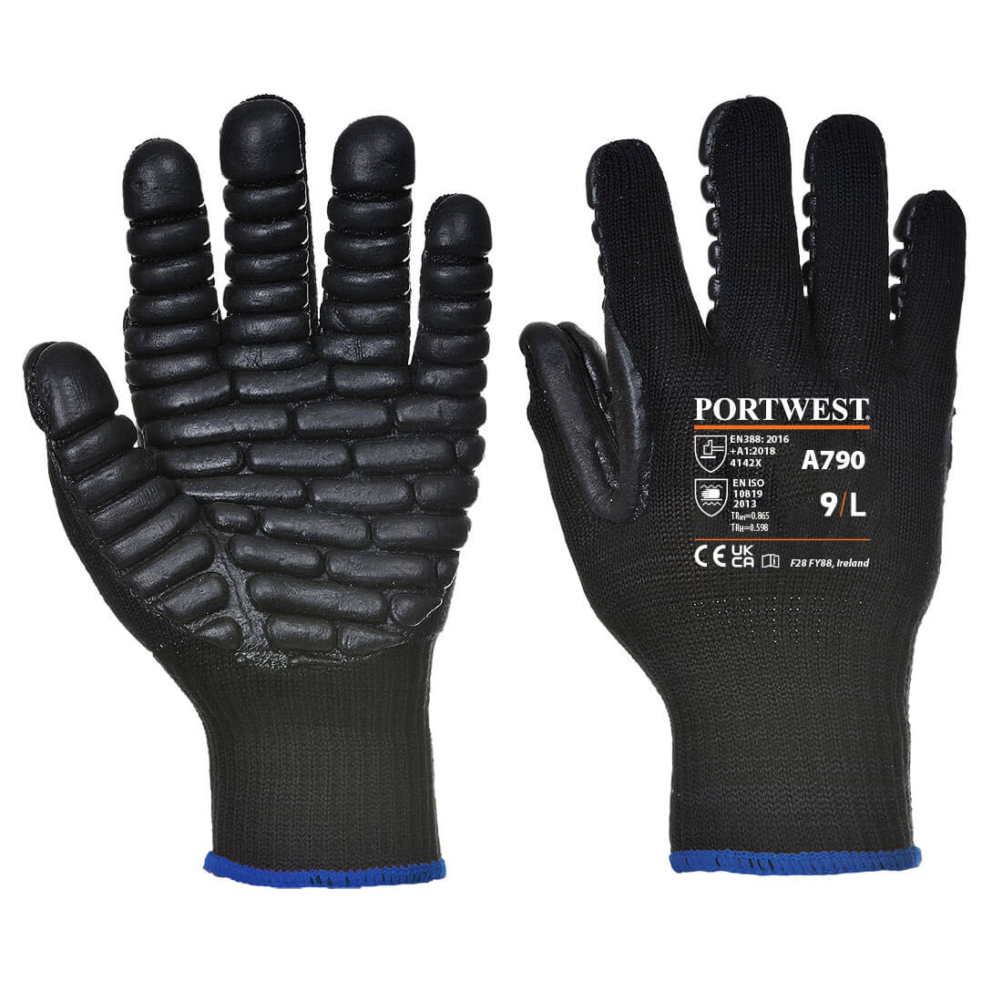Portwest A790 — Anti-Vibration 10 Rubber Chloroprene Glove