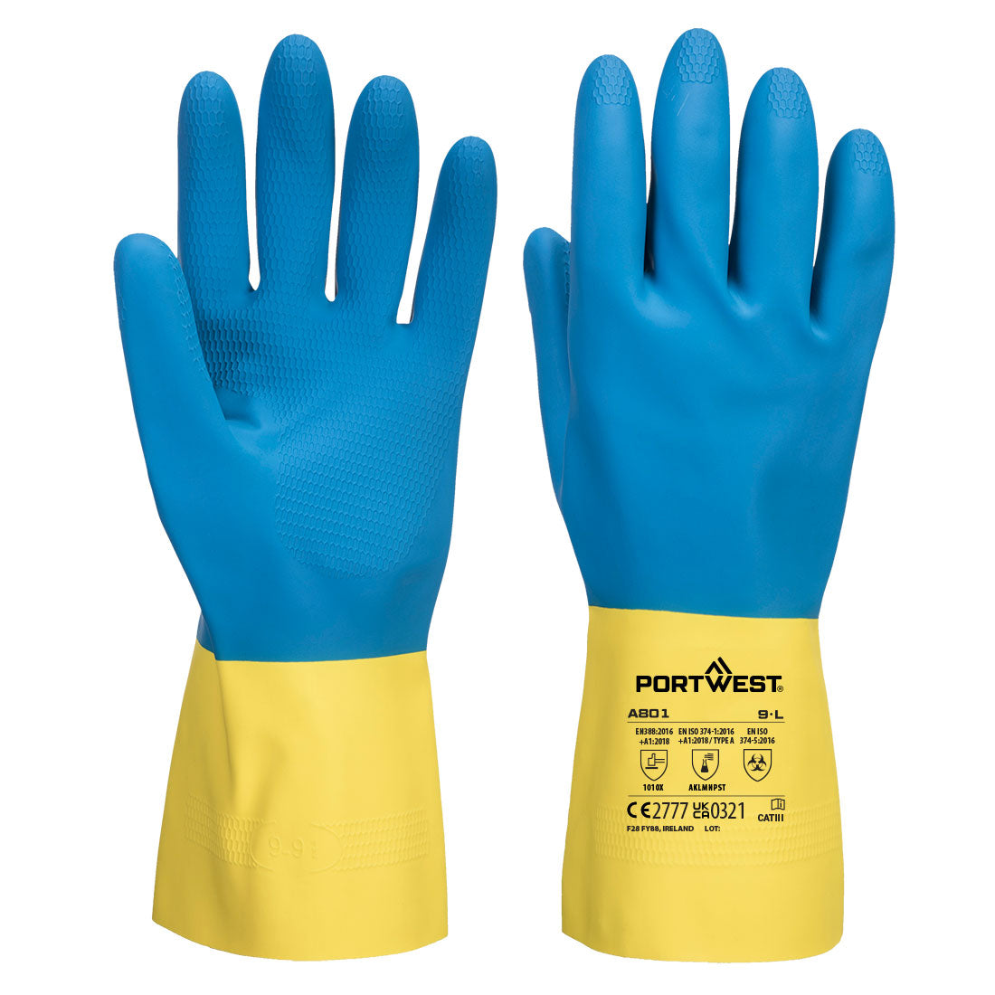 Portwest A801 — Chem 300 Latex Double Dipped Gauntlet