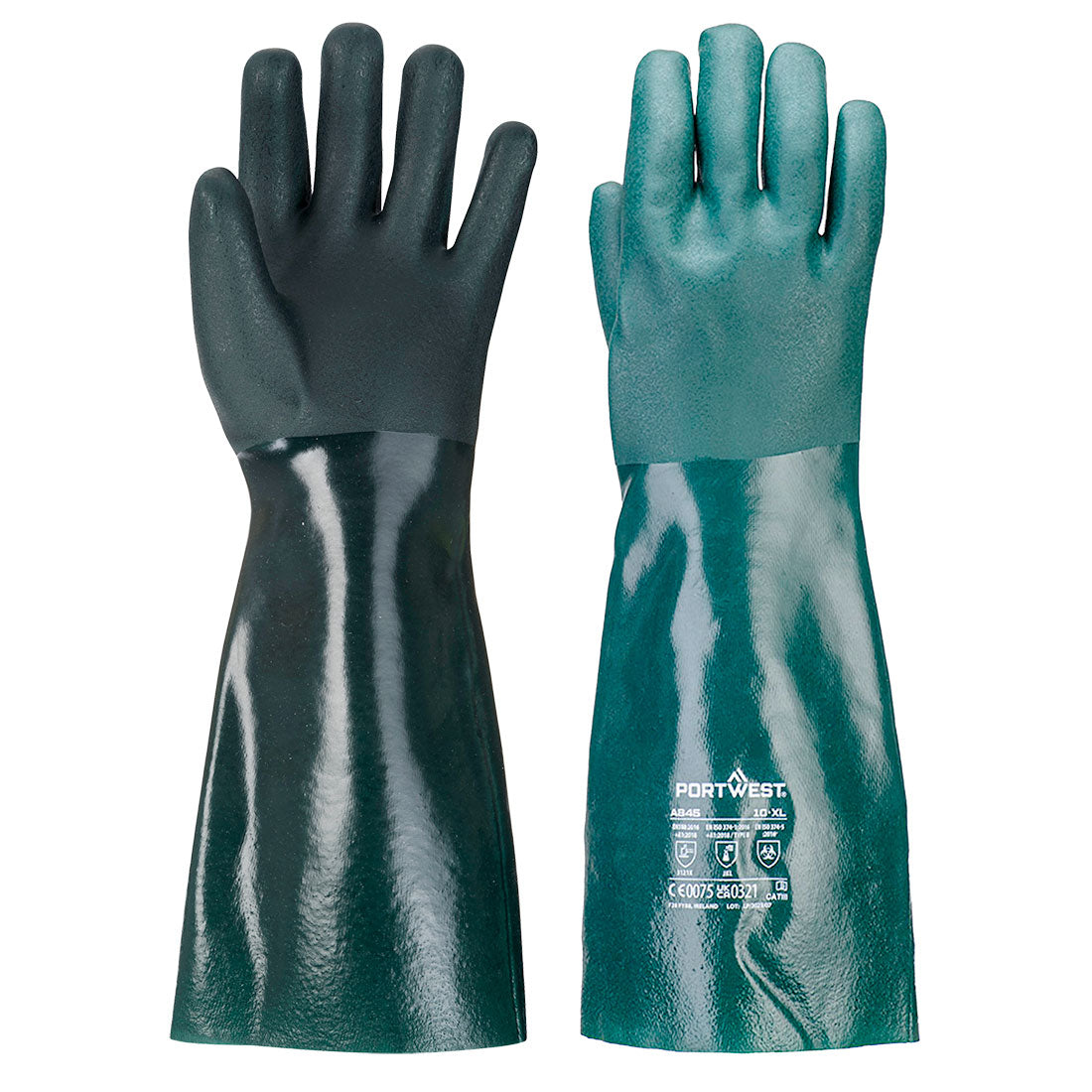 Portwest A845 — Chem 450 PVC Double Dipped Gauntlet