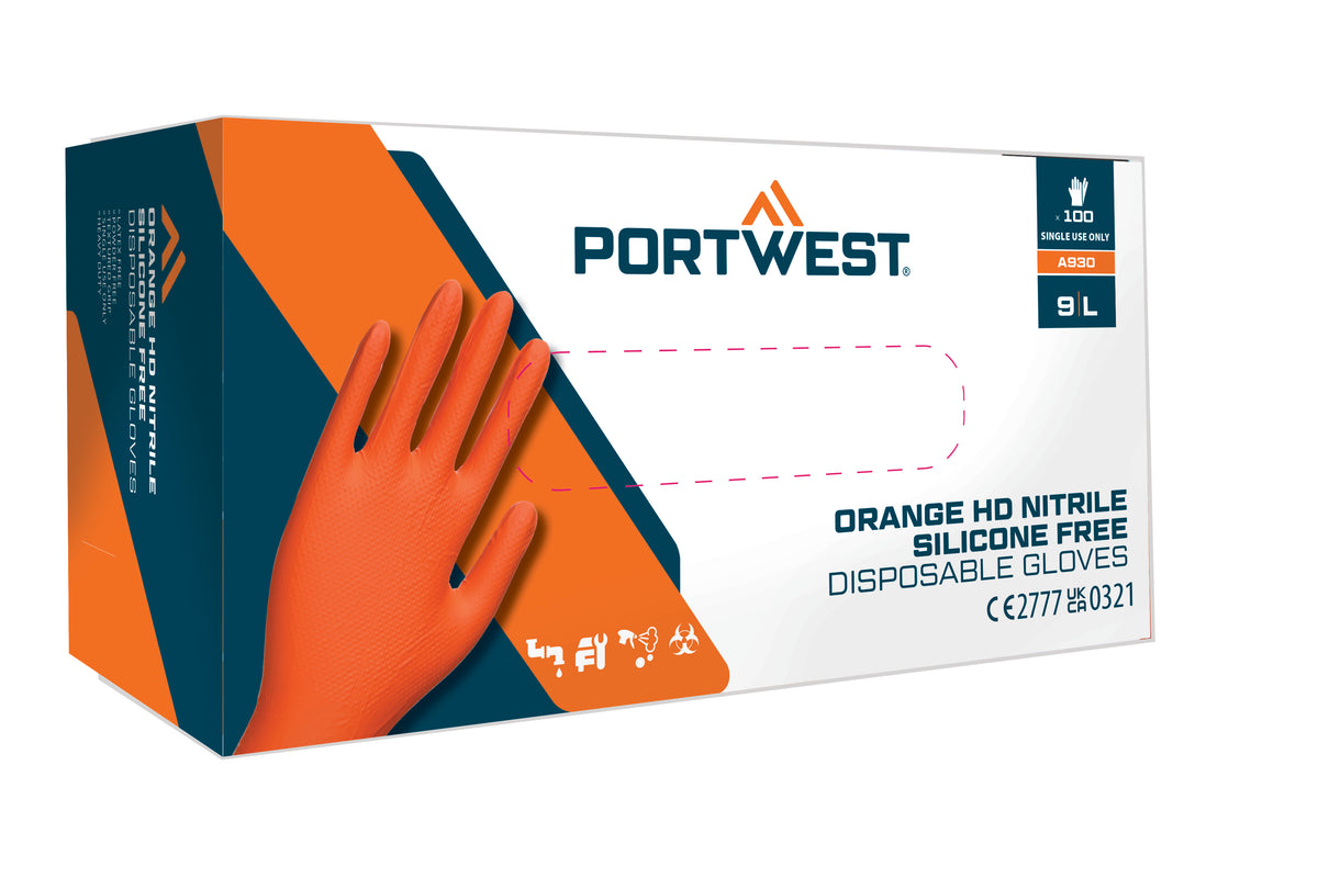 Portwest A930 — Disp 7 mil Disposable Glove (Pk100)