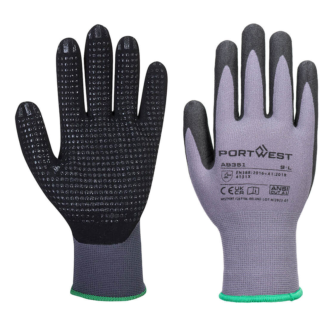 Portwest AB351 — Grip 15 Nitrile Sandy Dotted Essential Multipack (Pk12)