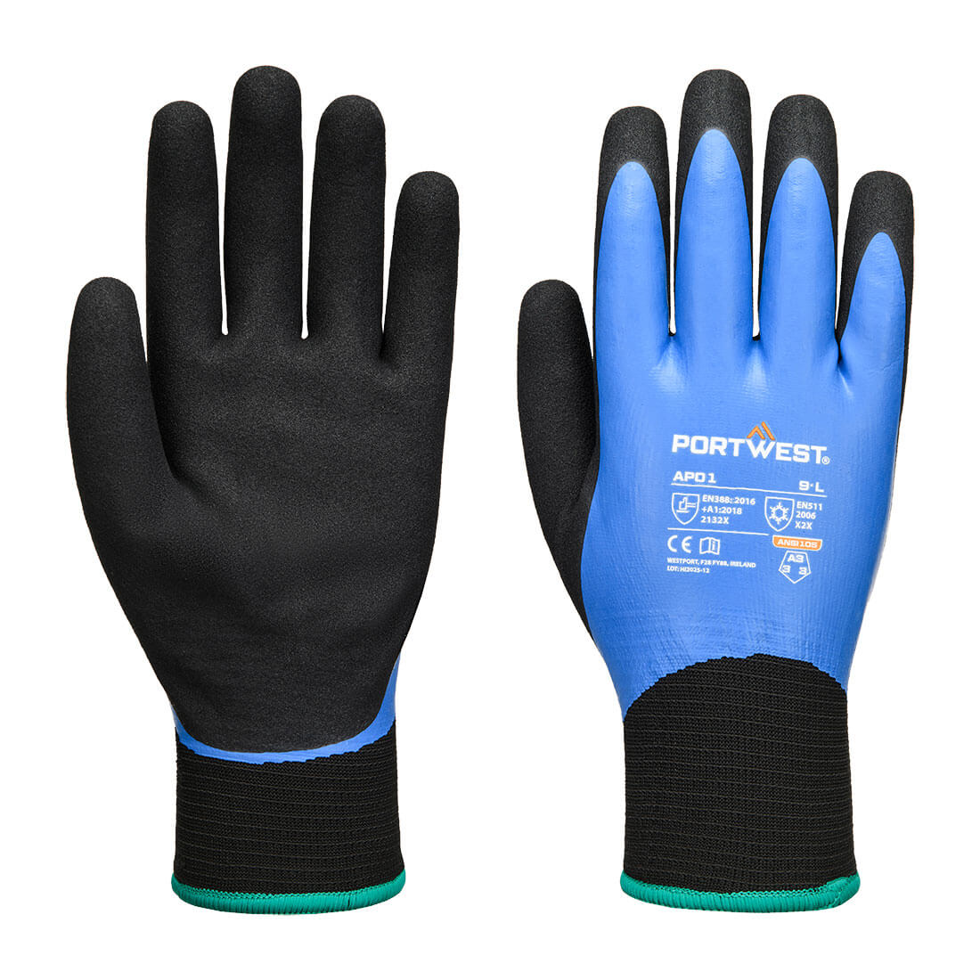 Portwest AP01 — Cold 13 Latex Aqua Glove