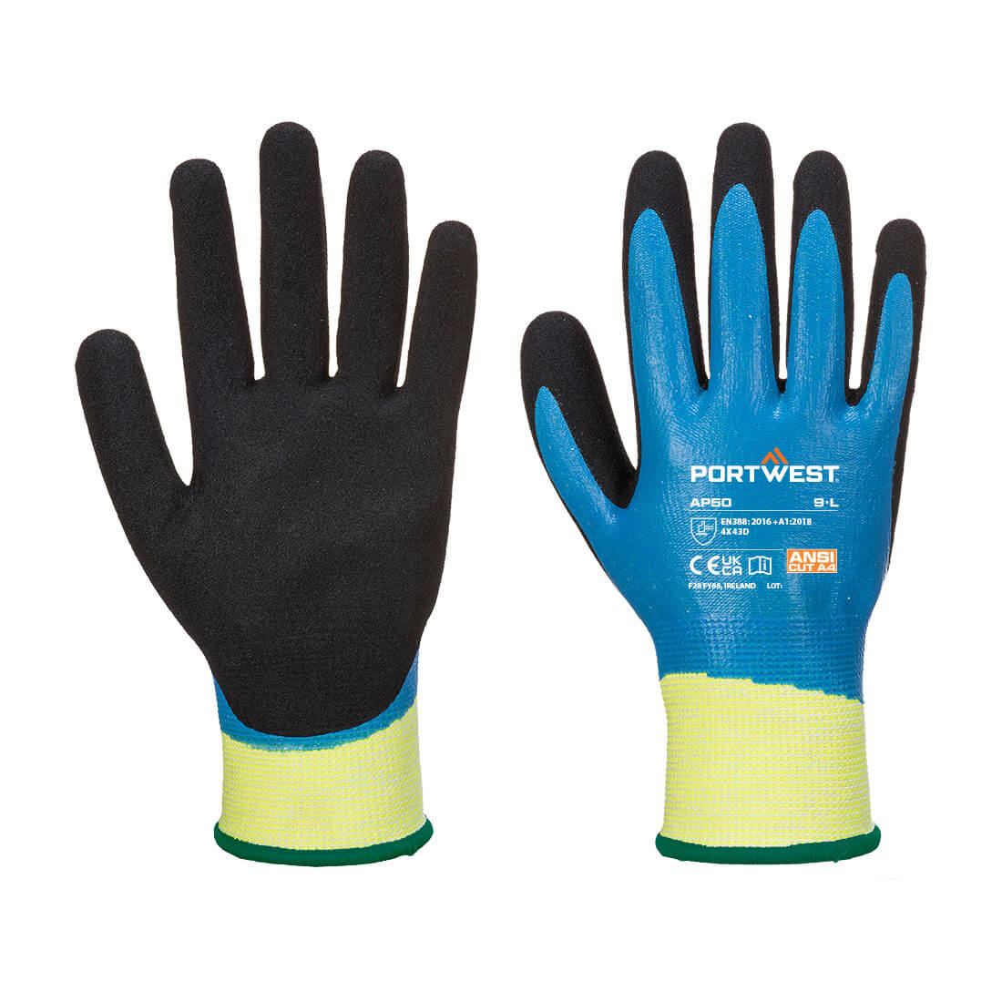 Portwest AP50 — Cut D13 Nitrile Aqua Glove