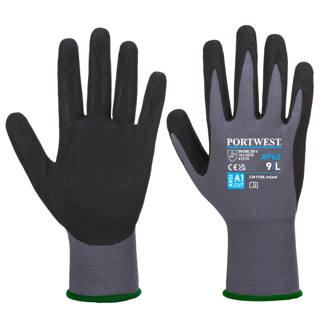 Portwest AP62 — Grip 15 Nitrile Sandy Aqua Glove