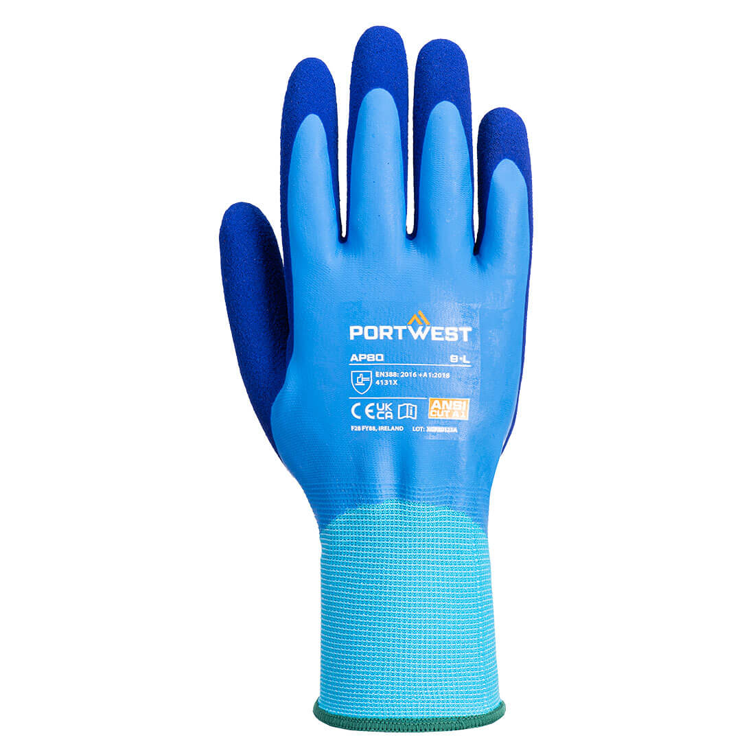 Portwest AP80 — Grip 13 Latex Foam Aqua Glove