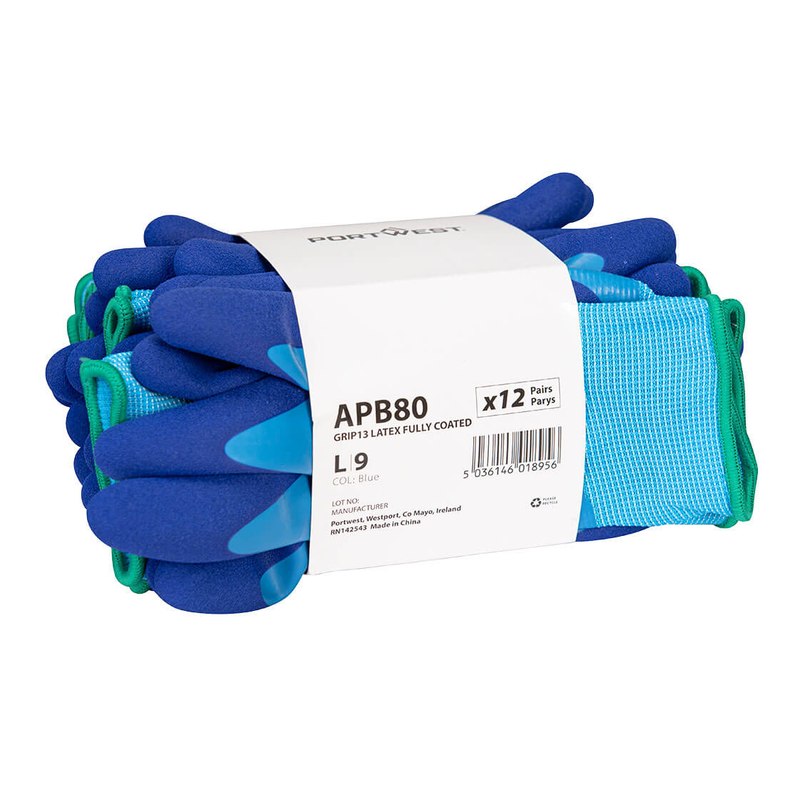 Portwest APB80 — Grip 13 Latex Foam Essential Multipack (Pk12)