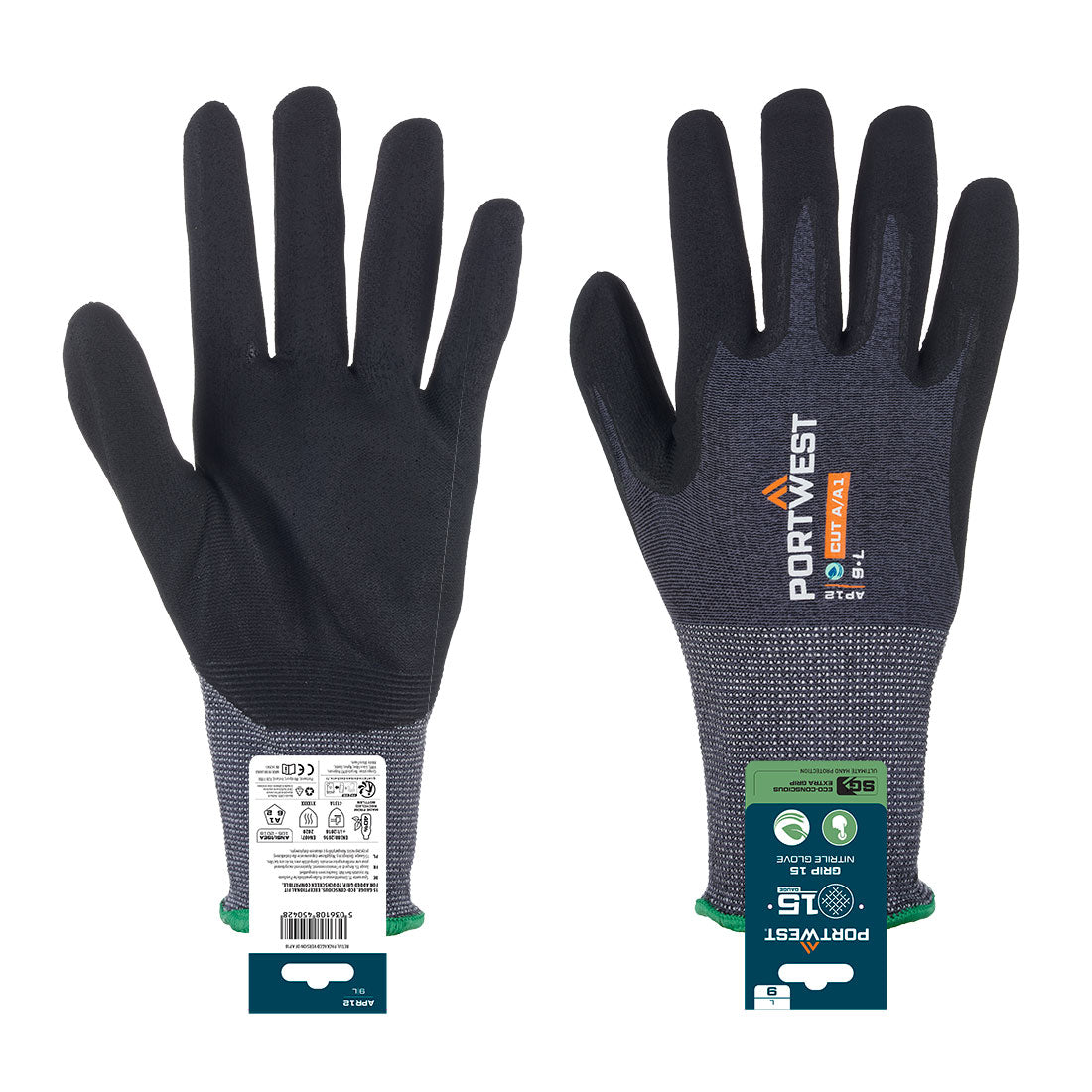 Portwest APR12 — SG Grip 15 Nitrile Glove (Retail)