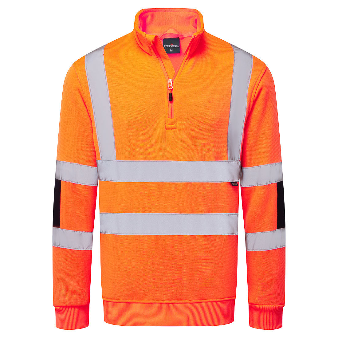 Portwest B314 — Hi-Vis Knitted Half Zip Sweatshirt