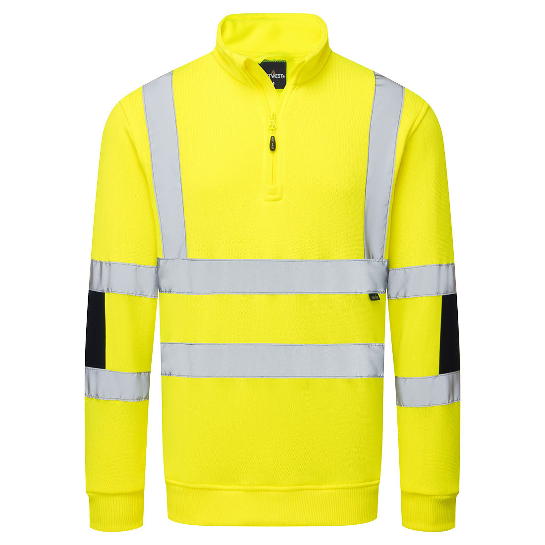 Portwest B314 — Hi-Vis Knitted Half Zip Sweatshirt