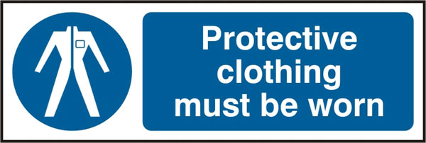 Beeswift BSS11381N — PROTECTIVE CLOTHING MUST BE WORN RIGID PVC SIGN