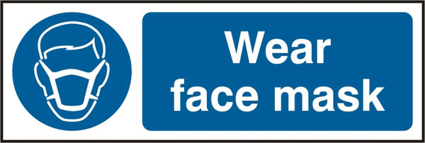 Beeswift BSS11388N — WEAR FACE MASK SIGN
