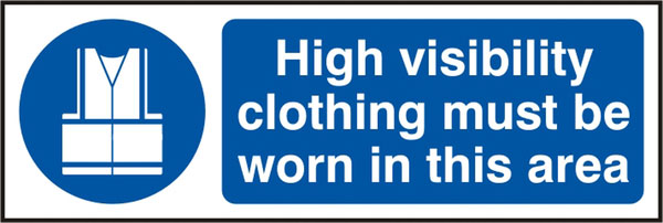 Beeswift BSS11689N — HI VIS CLOTHING MUST BE WORN IN THIS AREA RIGID PVS SIGN