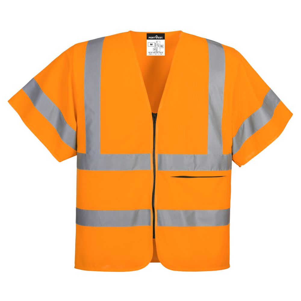Portwest C372 — Hi-Vis Band and Brace Zip Vest S/S