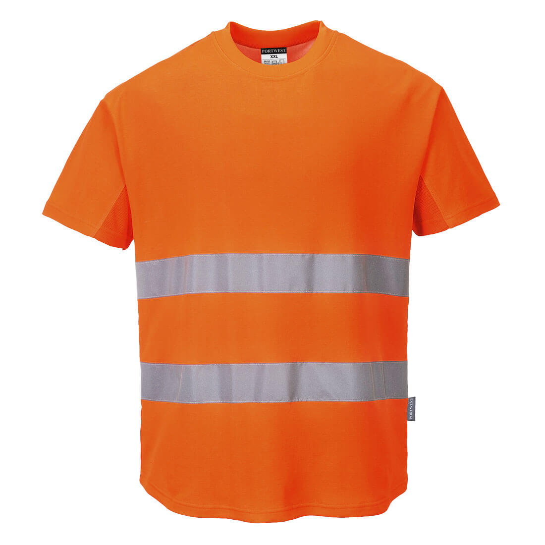 Portwest C394 — Hi-Vis Cotton Comfort Mesh Insert T-Shirt S/S