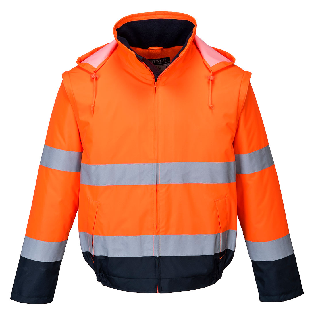 Portwest C464 — Hi-Vis 2-in-1 Contrast Essential Lite Bomber Jacket