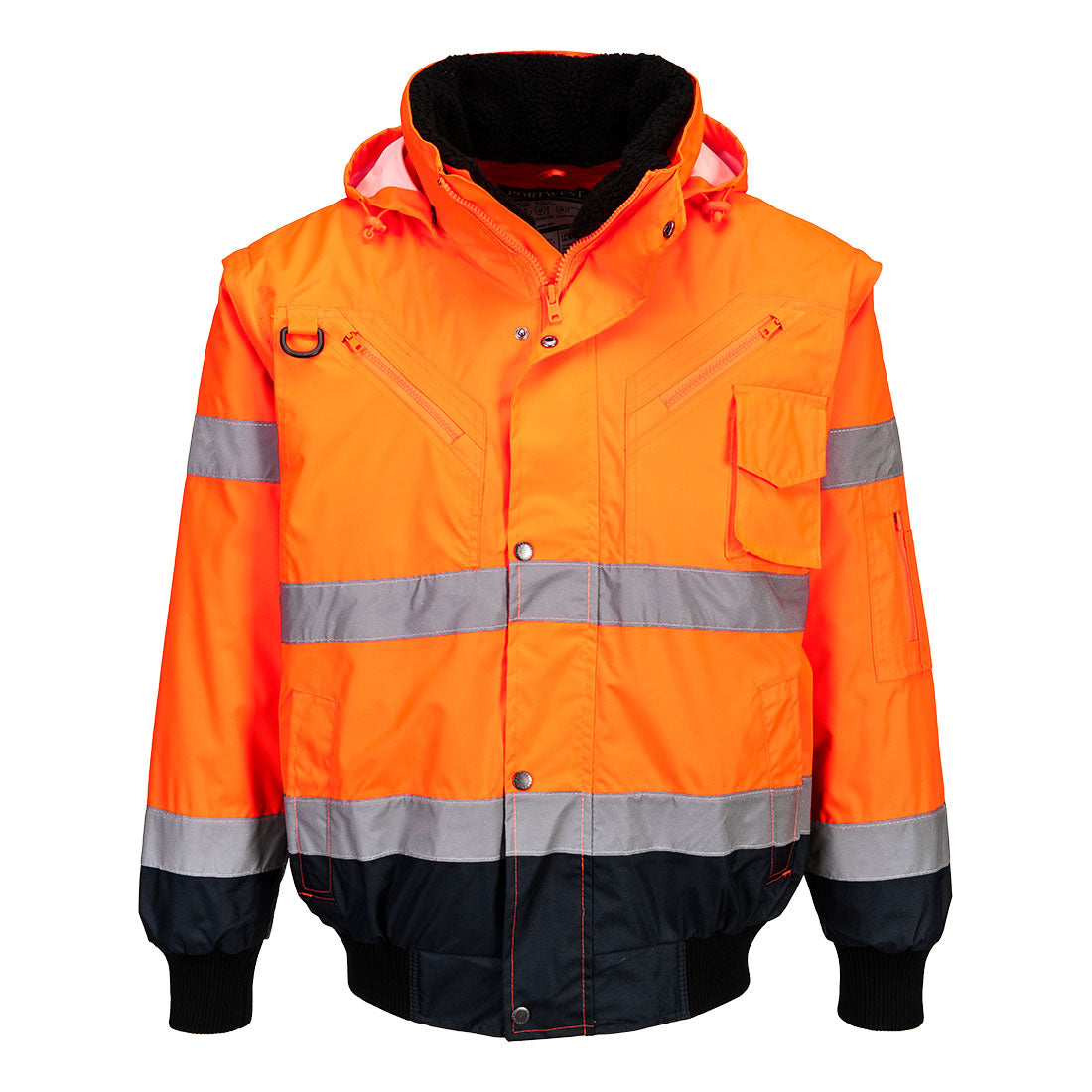 Portwest C465 — Hi-Vis 3-in-1 Contrast Bomber Jacket