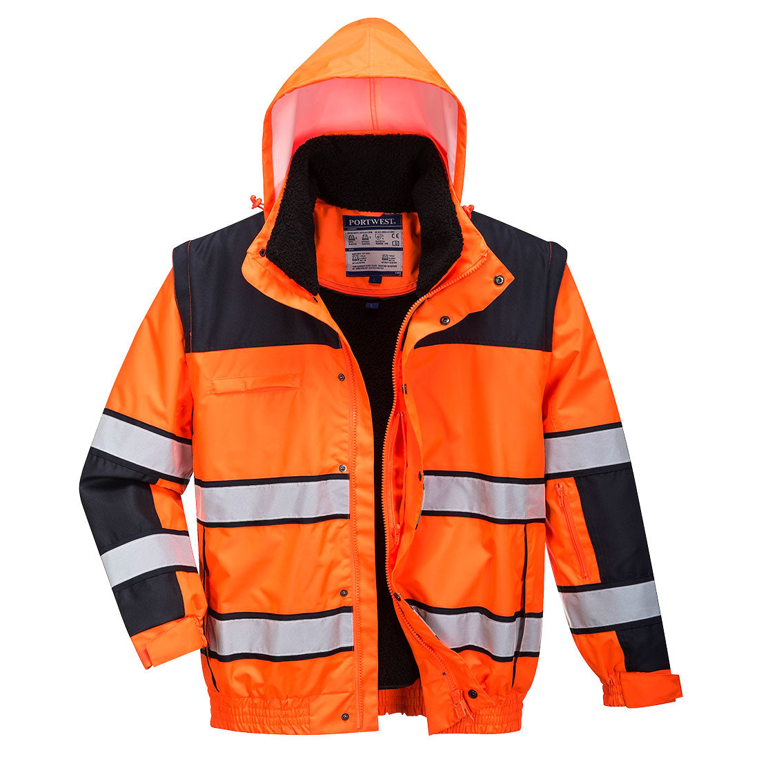 Portwest C466 — Hi-Vis 3-in-1 Contrast Winter Bomber Jacket