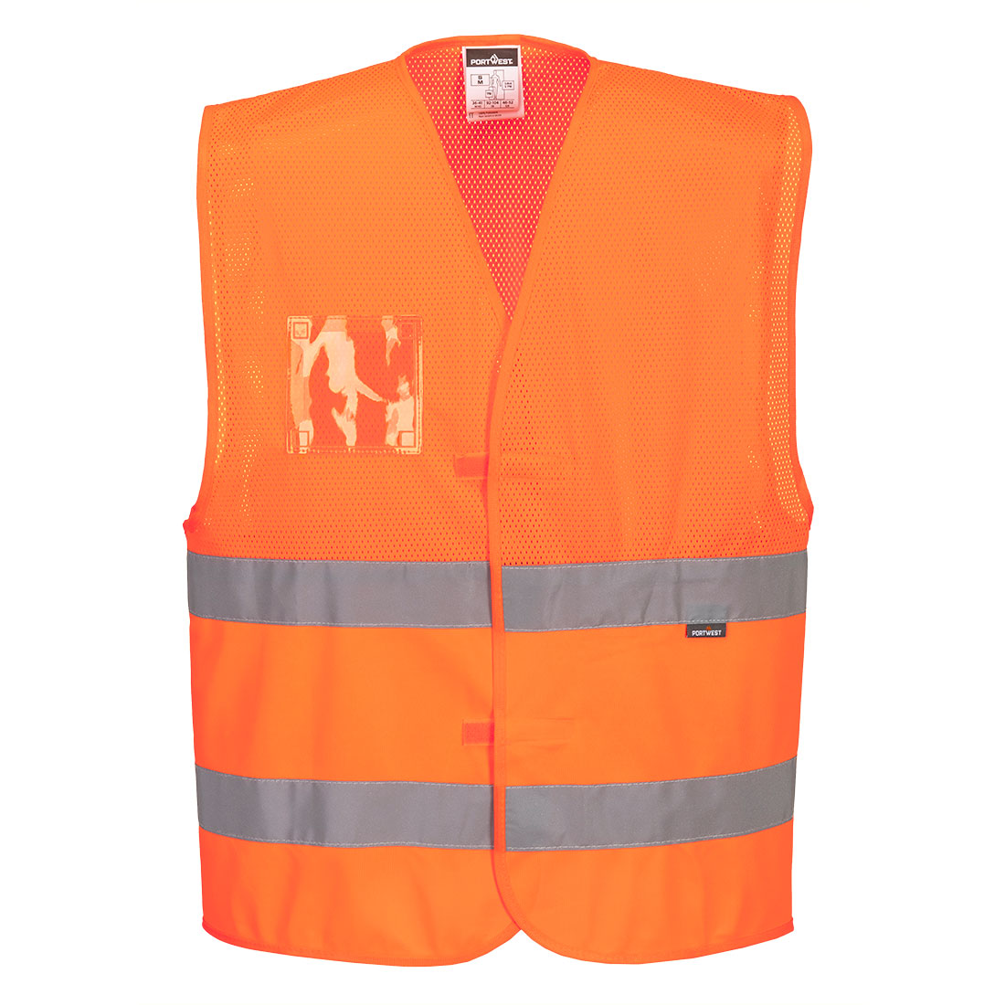 Portwest C494 — Hi-Vis Half Mesh Two Band Vest