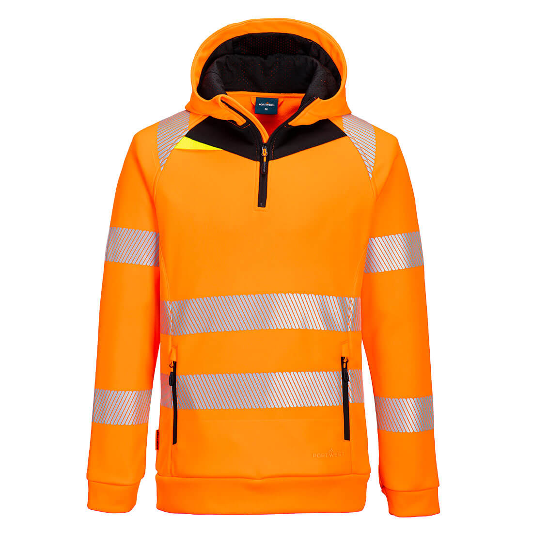 Portwest DX482 — DX4 Hi-Vis 1/4 Zip Hoodie