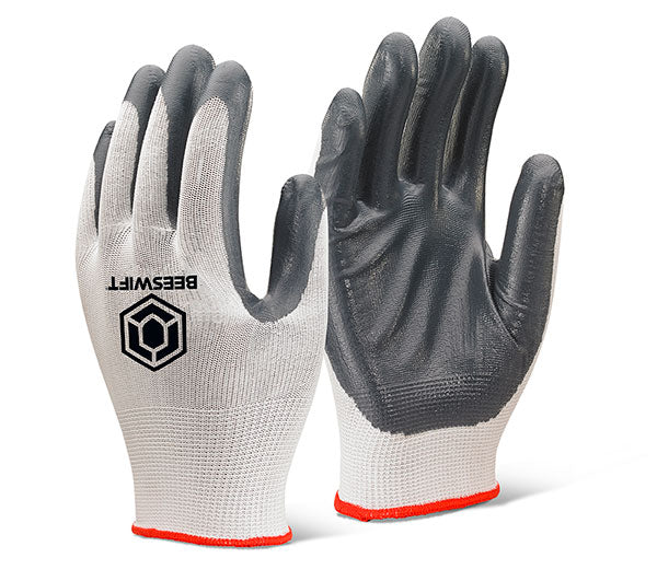 Beeswift EC7GYM — NITRILE P/C POLYESTER GREY MED