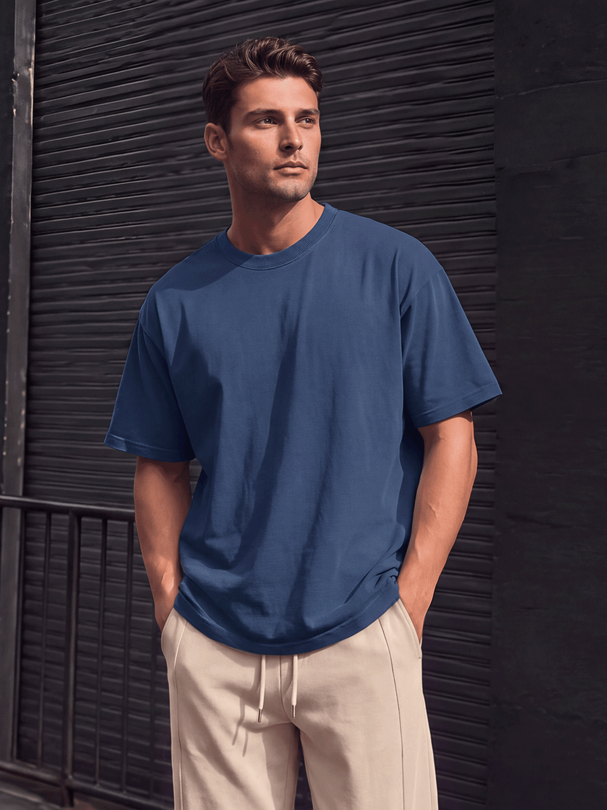 Oversized T-shirt — Denim Blue (Earth Positive® EP19)