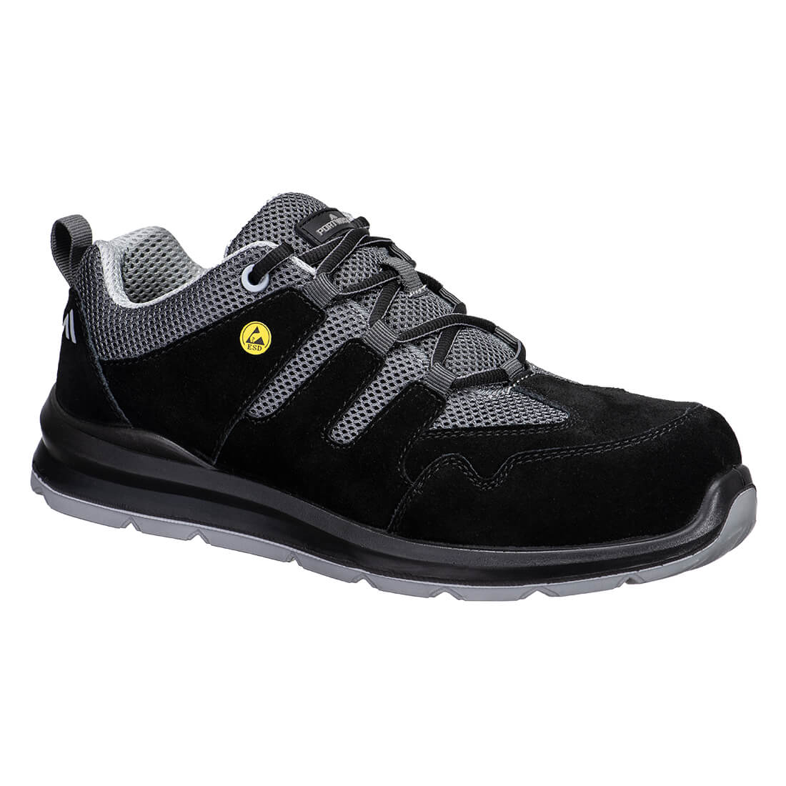 Portwest FE07 — Composite Cow Suede Leather Trainer S1 ESD SR FO
