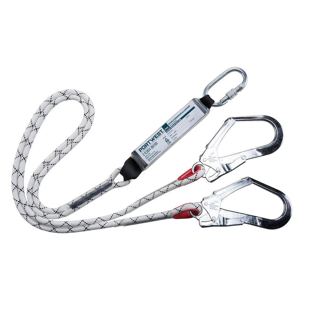 Portwest FP55 — Double Kernmantle 1.8m Lanyard With Shock Absorber