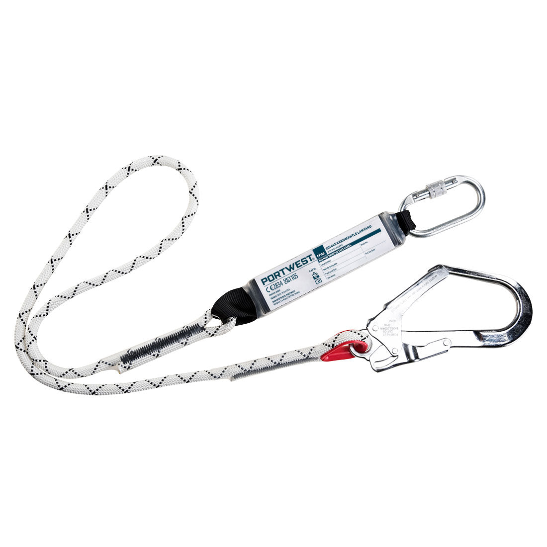 Portwest FP56 — Single Kernmantle 1.8m Lanyard With Shock Absorber