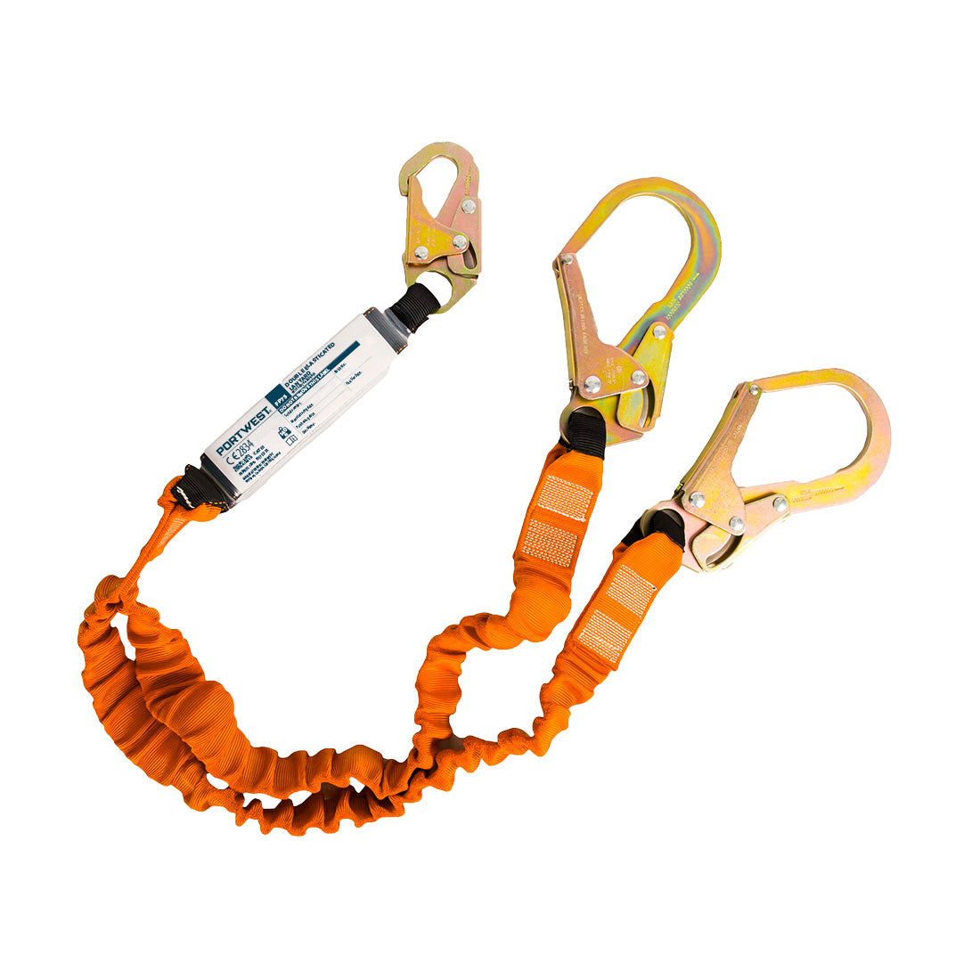 Portwest FP75 — Double 140kg 1.8m Lanyard with Shock Absorber