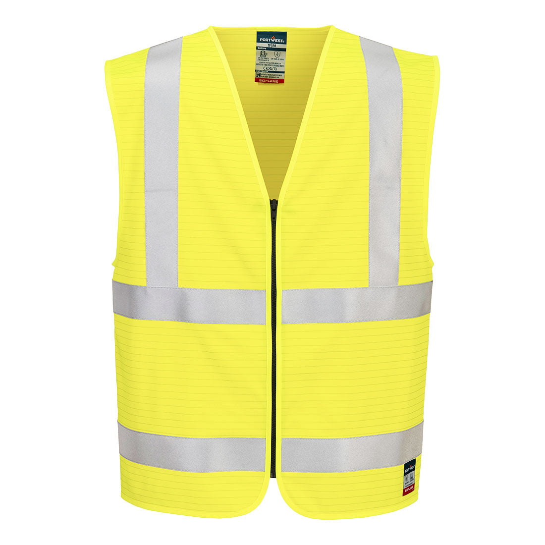 Portwest FR615 — Bizflame Hi-Vis FR Zip Vest