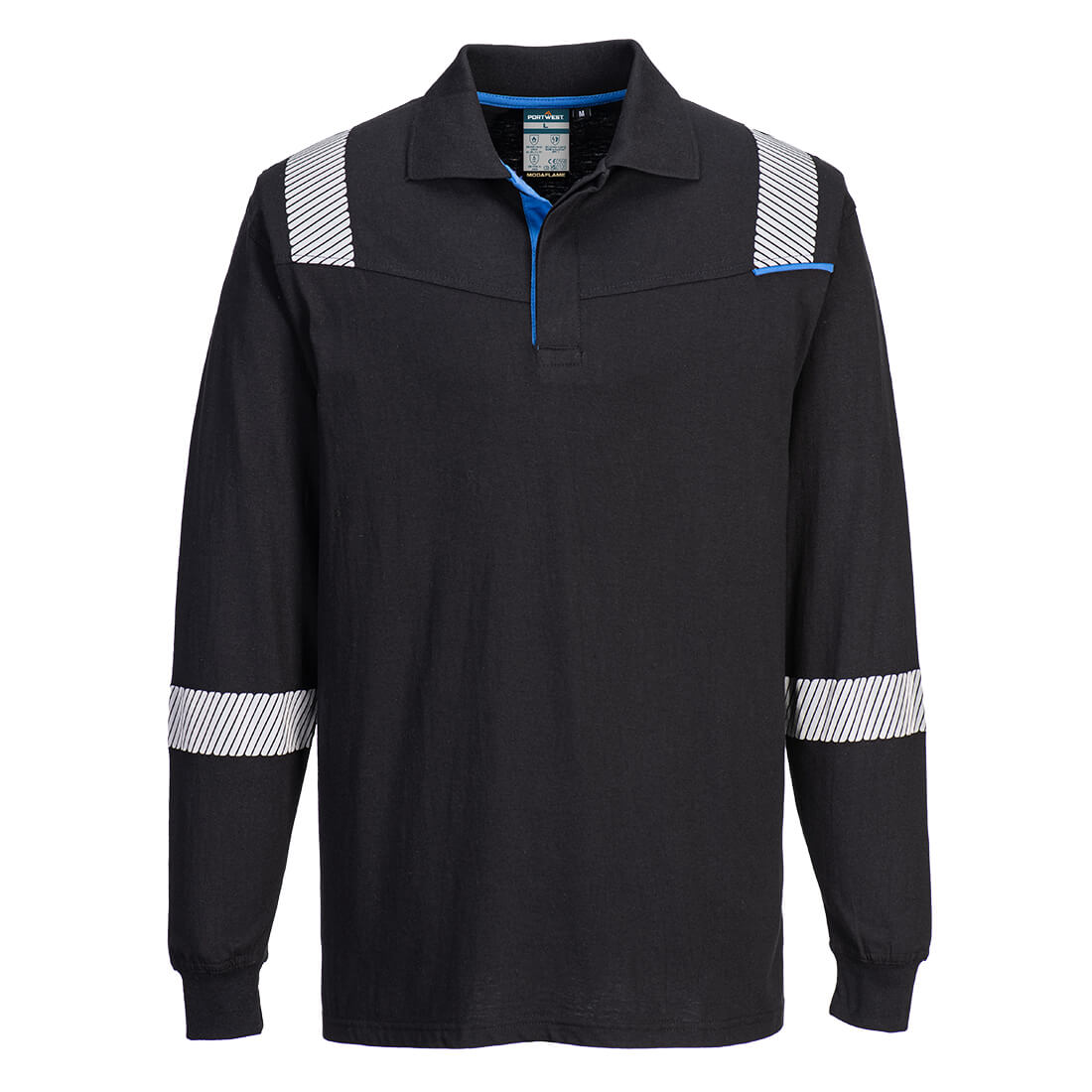 Portwest FR711 — WX3 Modaflame Knit FR Long Sleeve Polo Shirt