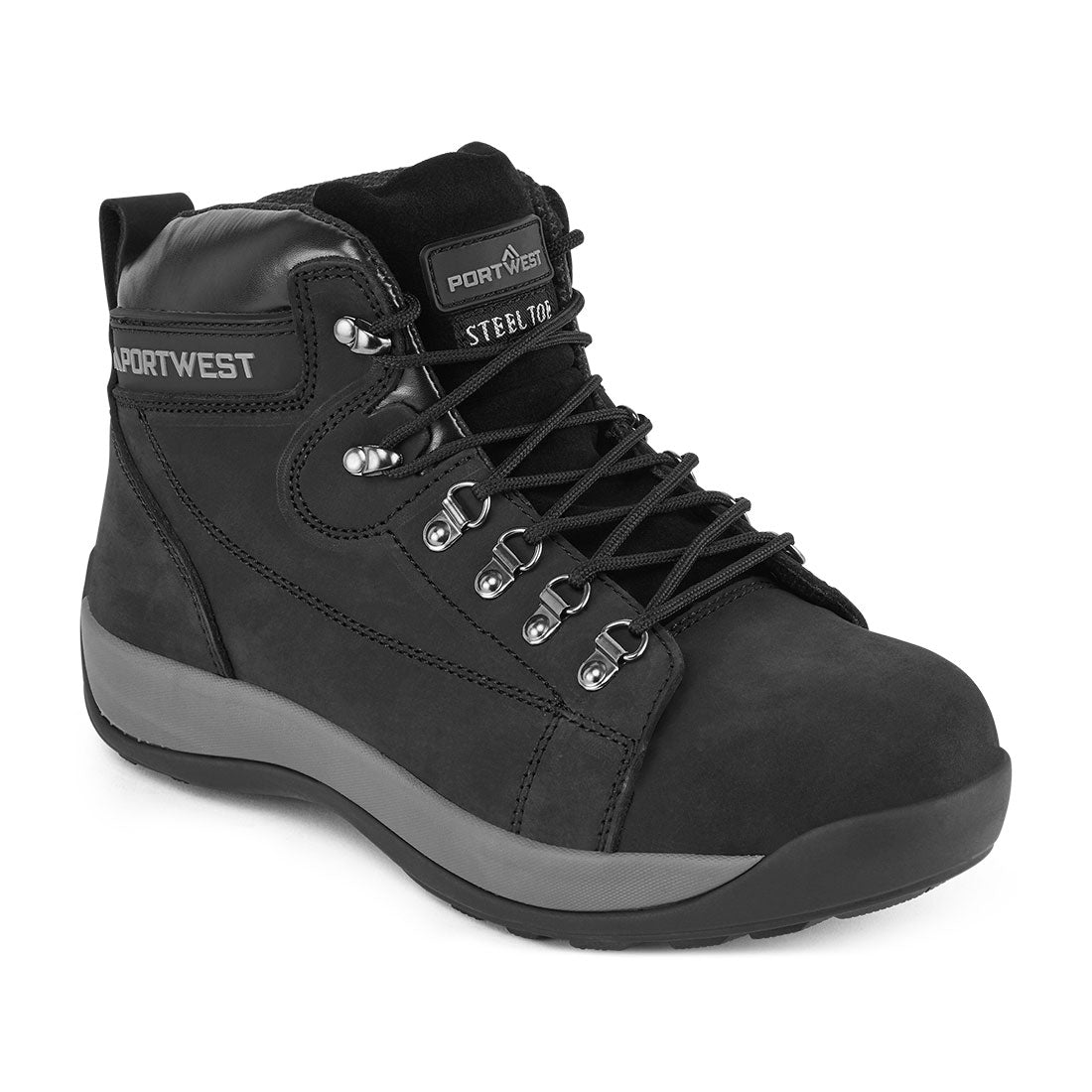 Portwest FW31 — Steel Nubuck Leather Mid Boot SB HRO