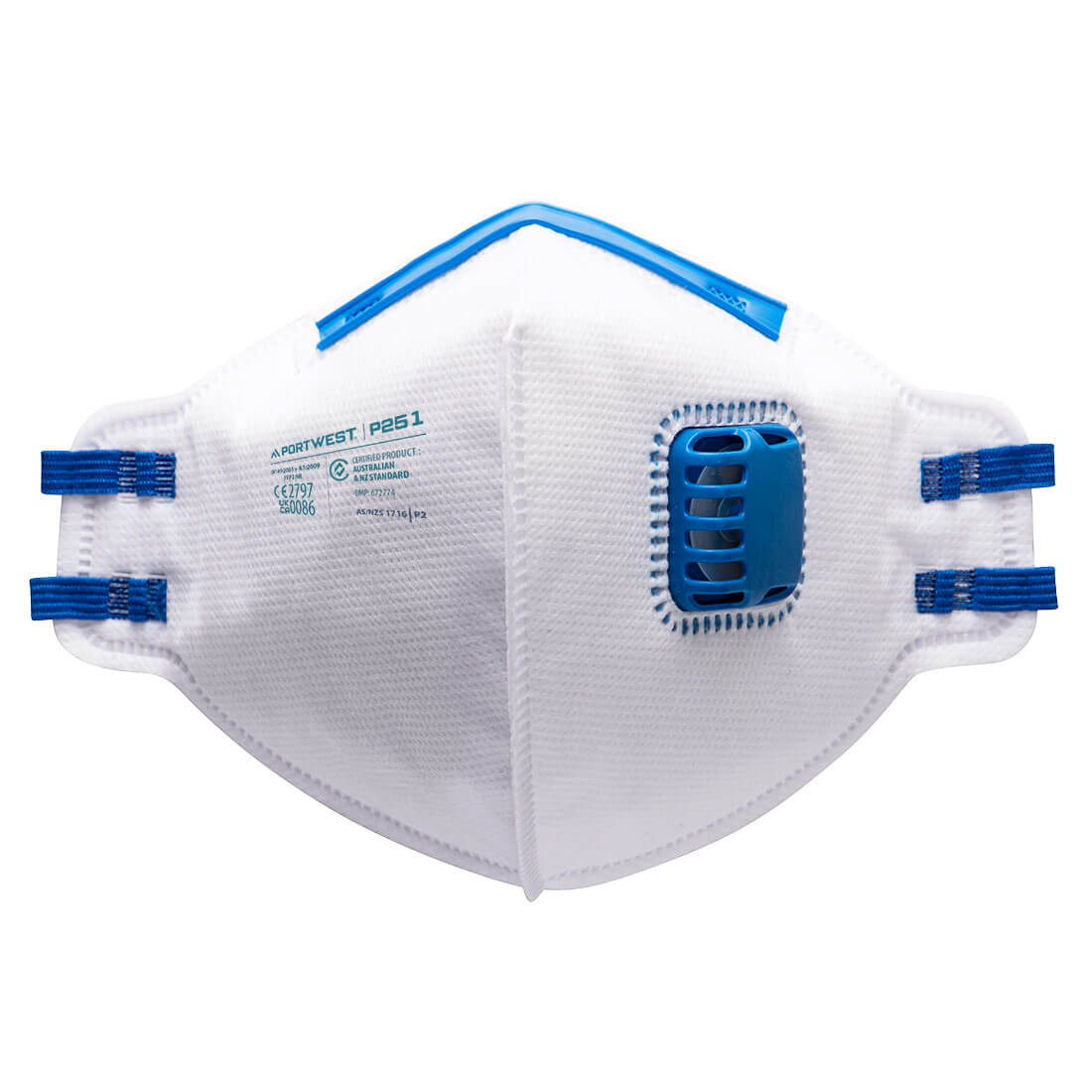 Portwest P251 — FFP2 Valved Fold Flat Respirator (Pk20)