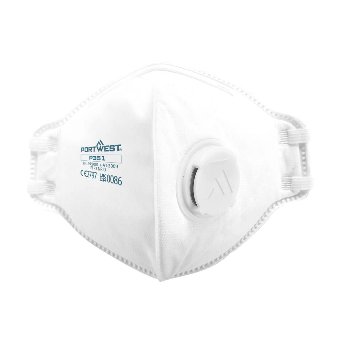 Portwest P351 — FFP3 Valved Dolomite Fold Flat Respirator (Pk20)