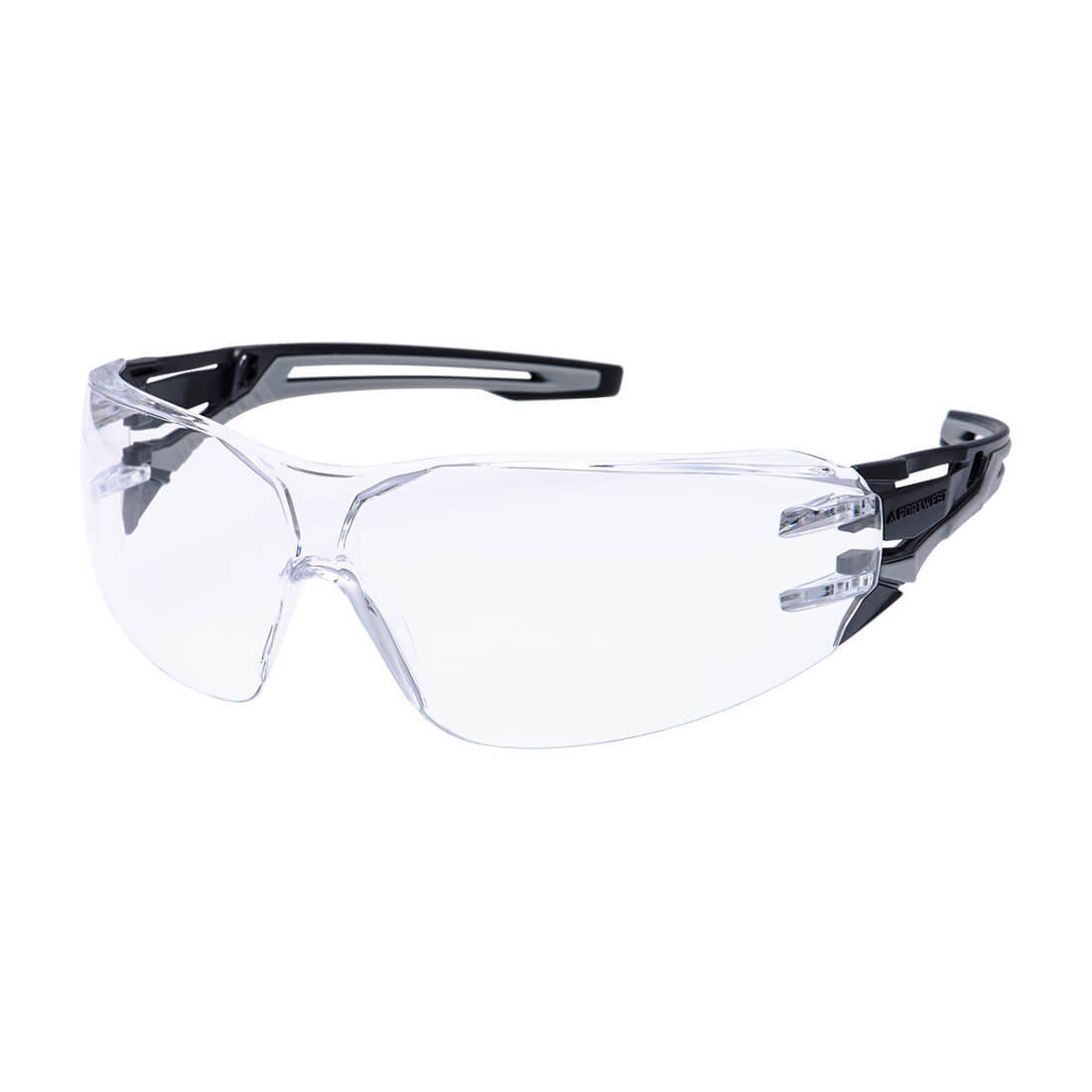 Portwest PR01 — Anthracite Wraparound Safety Glasses