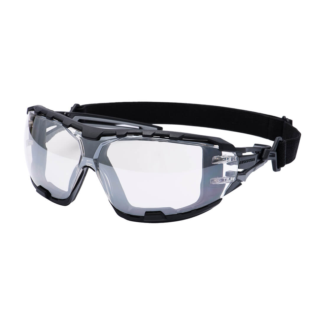 Portwest PR02 — Anthracite Wraparound Plus Safety Glasses
