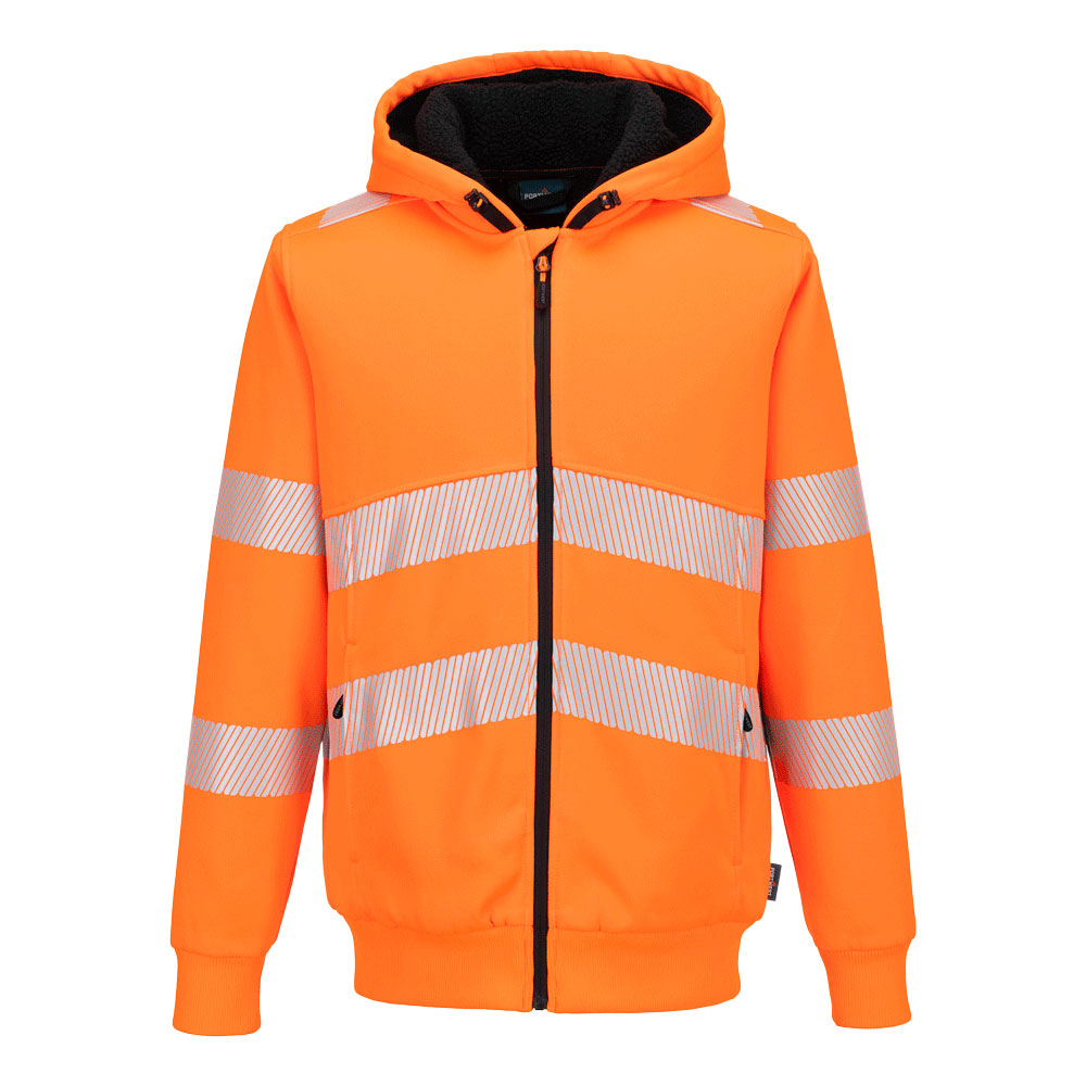 Portwest PW321 — Hi-Vis Zipped Winter Hoodie