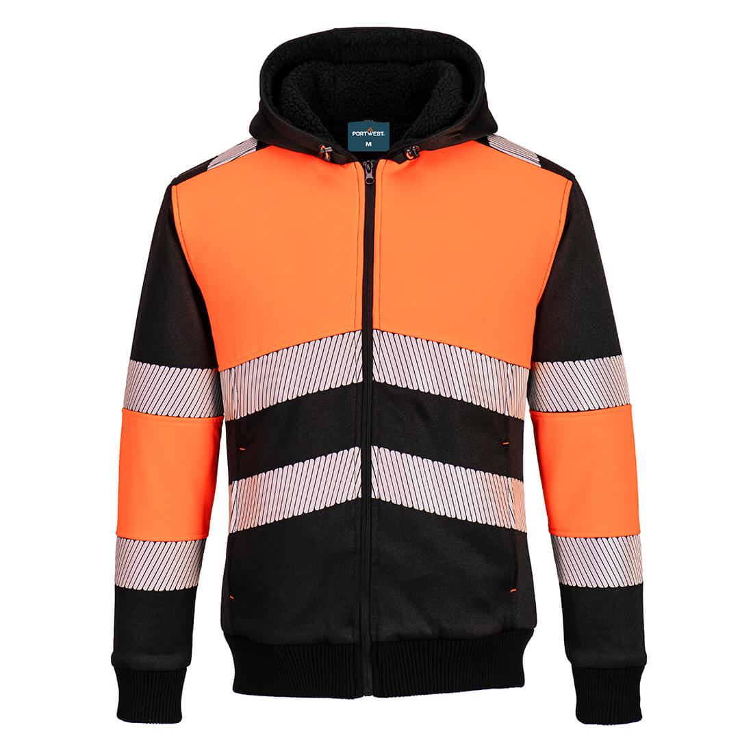 Portwest PW377 — PW3 Hi-Vis Zipped Class 1 Winter Hoodie