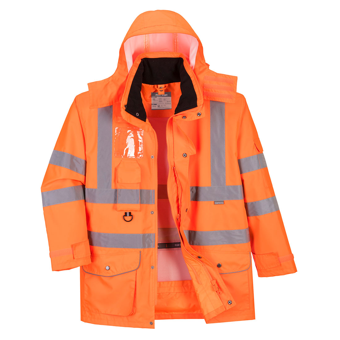 Portwest RT27 — Hi-Vis Breathable 7-in-1 Traffic Jacket