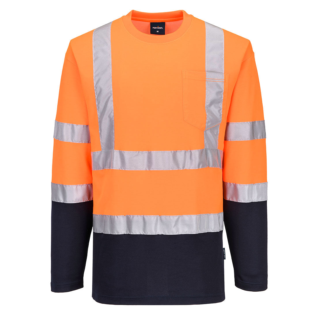 Portwest S280 — Hi-Vis Cotton Comfort Contrast T-Shirt L/S