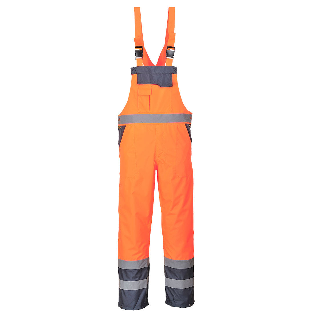 Portwest S488 — Hi-Vis Breathable Contrast Rain Bib and Brace