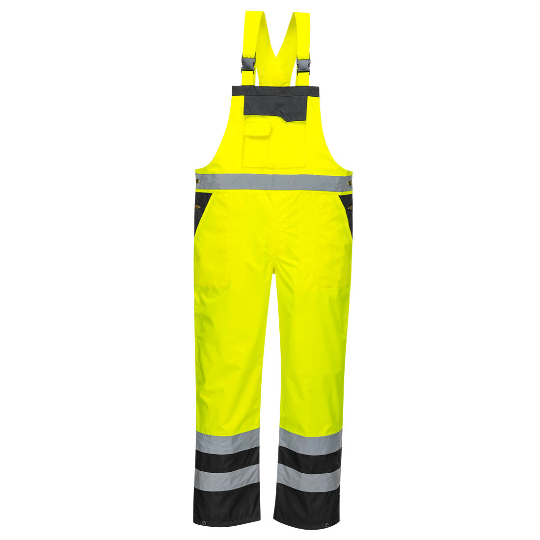 Portwest S488 — Hi-Vis Breathable Contrast Rain Bib and Brace