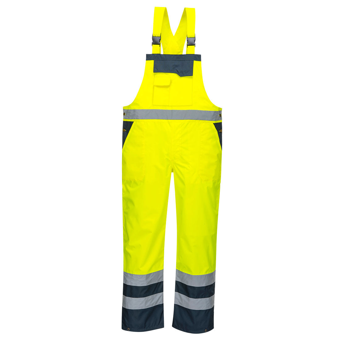 Portwest S488 — Hi-Vis Breathable Contrast Rain Bib and Brace