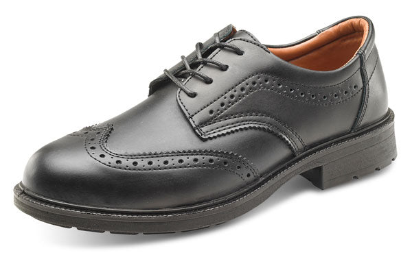 Beeswift SW201107 — BROGUE SHOE BLACK S1 SZ 7/41