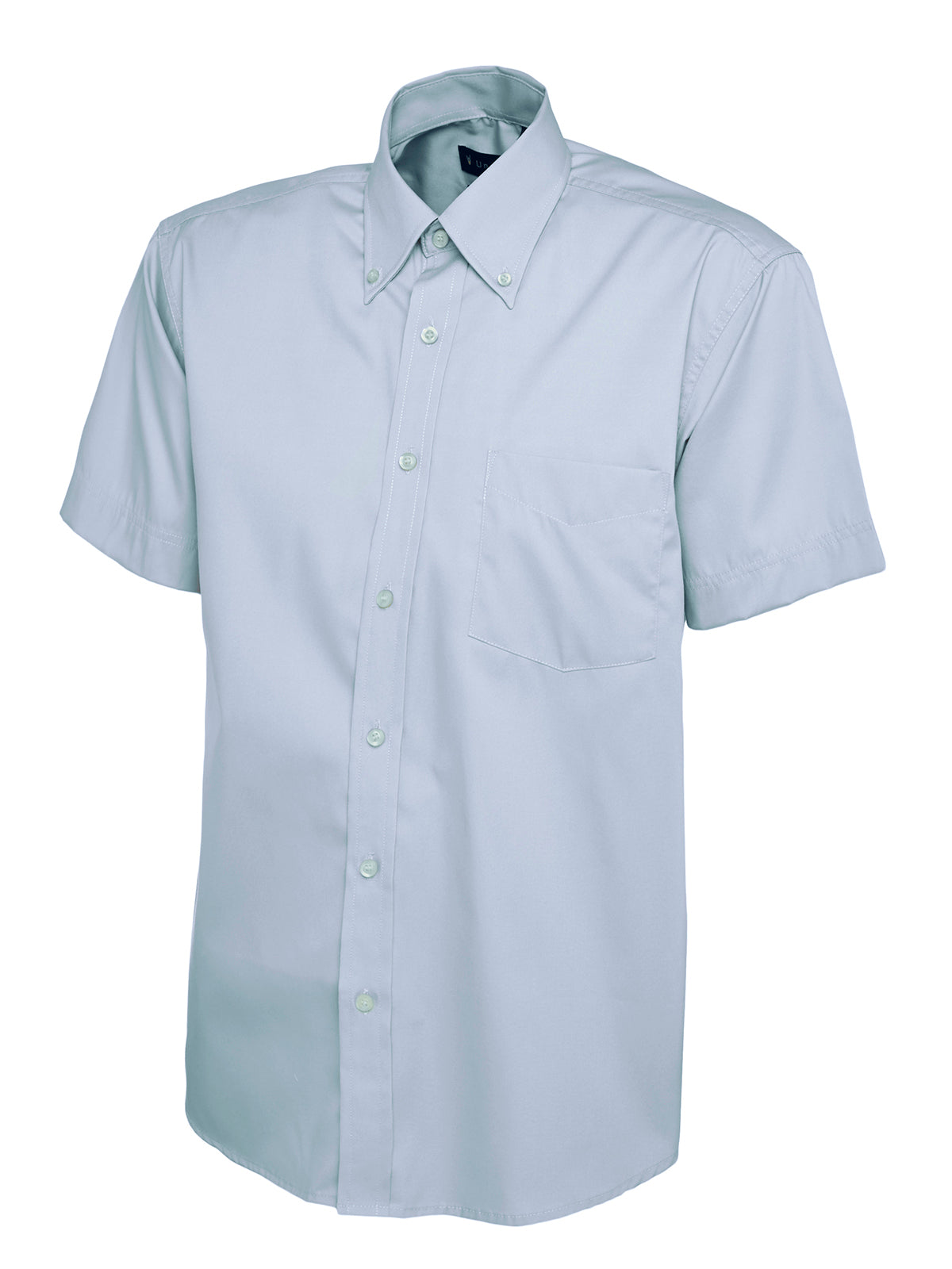 Uneek UC702 — – Black – 2XL (18.5) – Mens Pinpoint OxfordHalf Sleeve Shirt