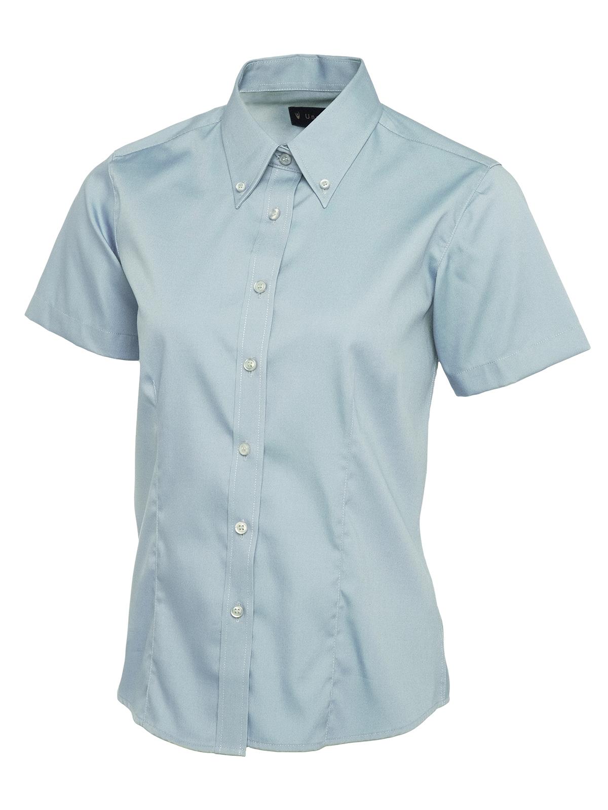 Uneek UC704 — Ladies Pinpoint Oxford HalfSleeve Shirt